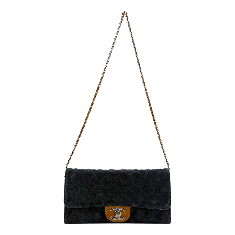 Chanel CC Denim Matelasse Wallet on Chain Shoulder Bag - Picture 2 of 15